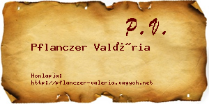Pflanczer Valéria névjegykártya